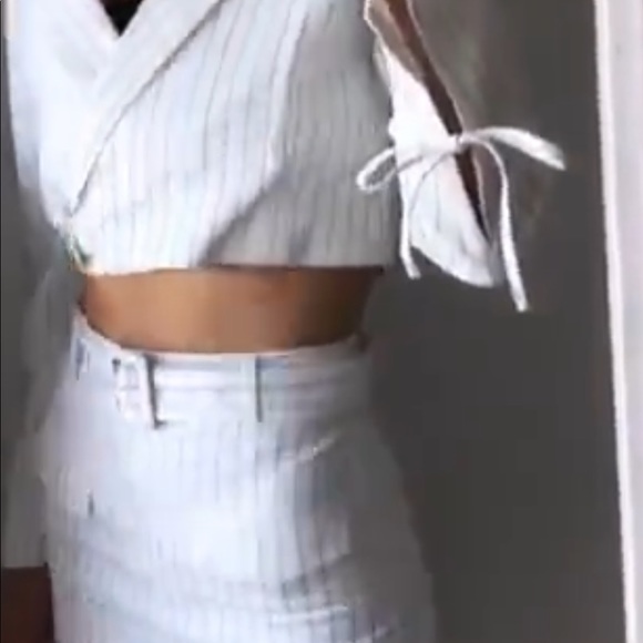 2for$50 Striped Blazer Pencil Skirt Two Piece Set - Picture 2 of 7